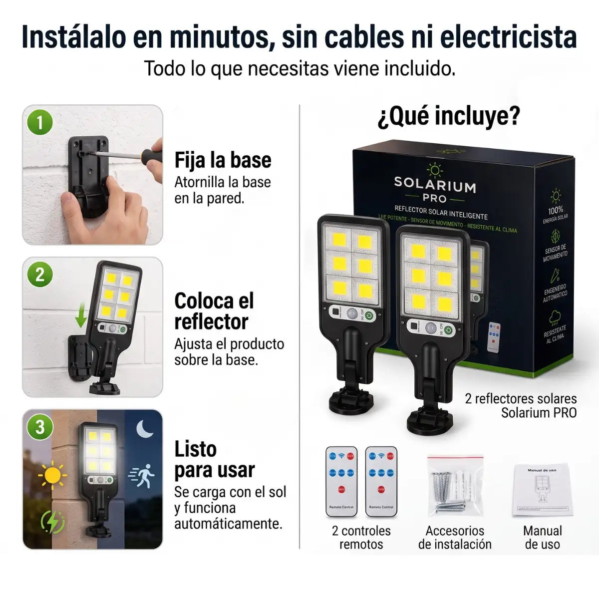Compre 1 y LLÉVATE 2 - Solarium LED - Reflector Solar Inteligente