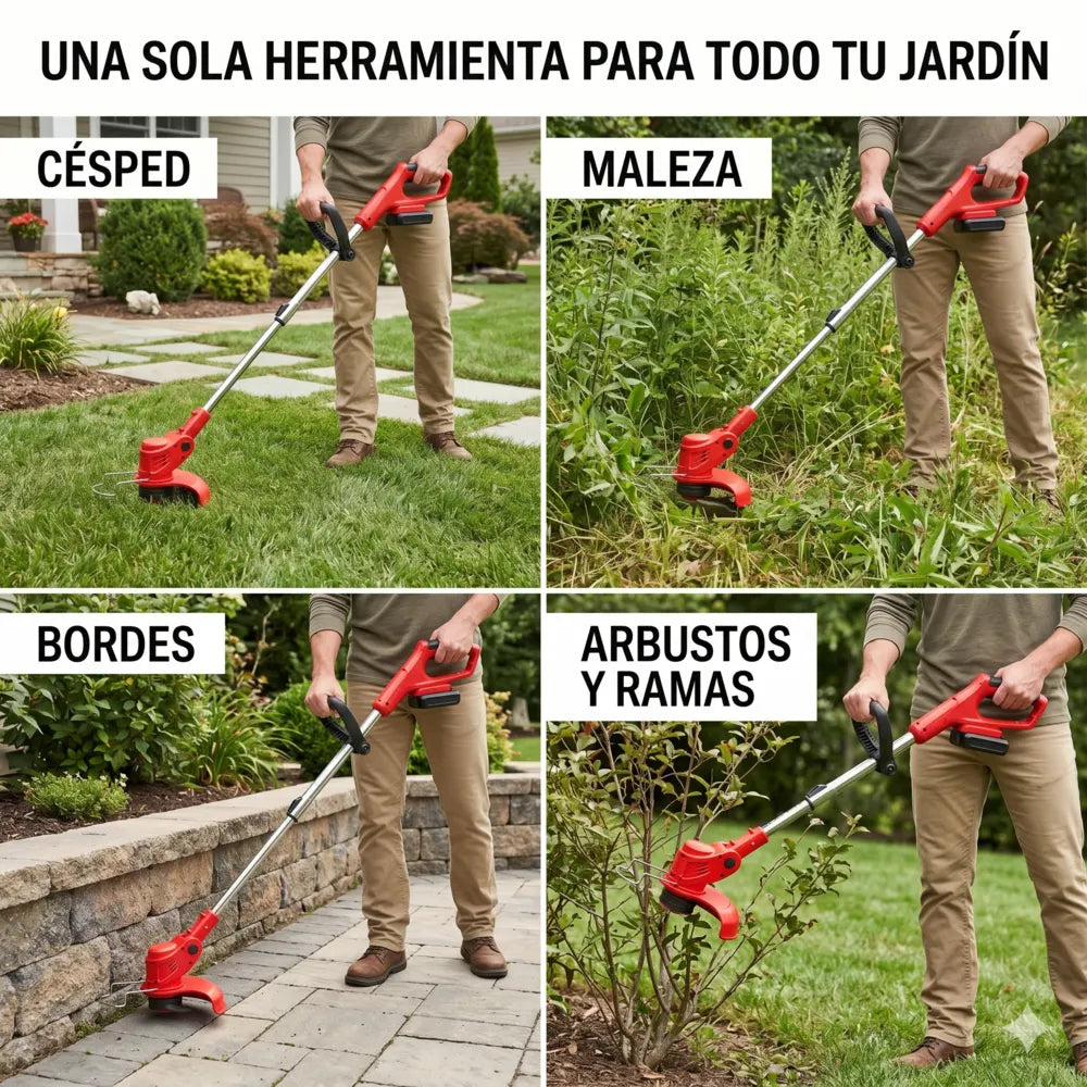 *Kit TurboBlade PRO* (Edición Jardín Impecable) - Desbrozadora 3 en 1 + 2ª Batería GRATIS + Pack PRO de 7 Accesorios GRATIS