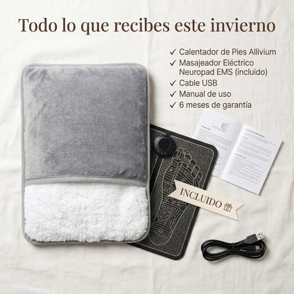 Allivium PRO - Sistema Personal de Calor USB + Masajeador EMS de Regalo