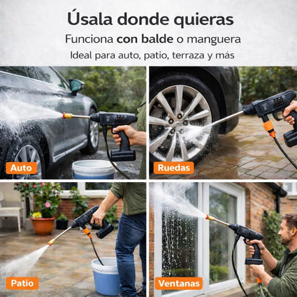COMBO ESPECIAL: Hidrolavadora + (Aspiradora Portátil + Doble Batería + Maletín)