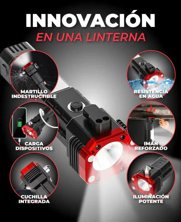 *PAGA 1 y LLÉVATE 2* Linterna Indestructible Súper Potente 6 en 1 PowerLUMEN
