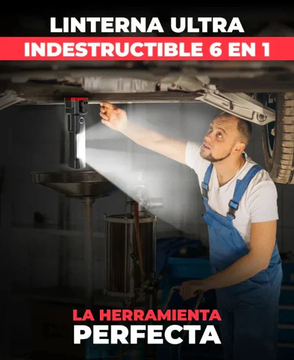*PAGA 1 y LLÉVATE 2* Linterna Indestructible Súper Potente 6 en 1 PowerLUMEN